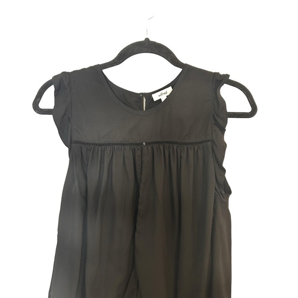 Aritzia Wilfred Meyron Ruffle Sleeve Blouse- BLACK - Picture 3 of 10